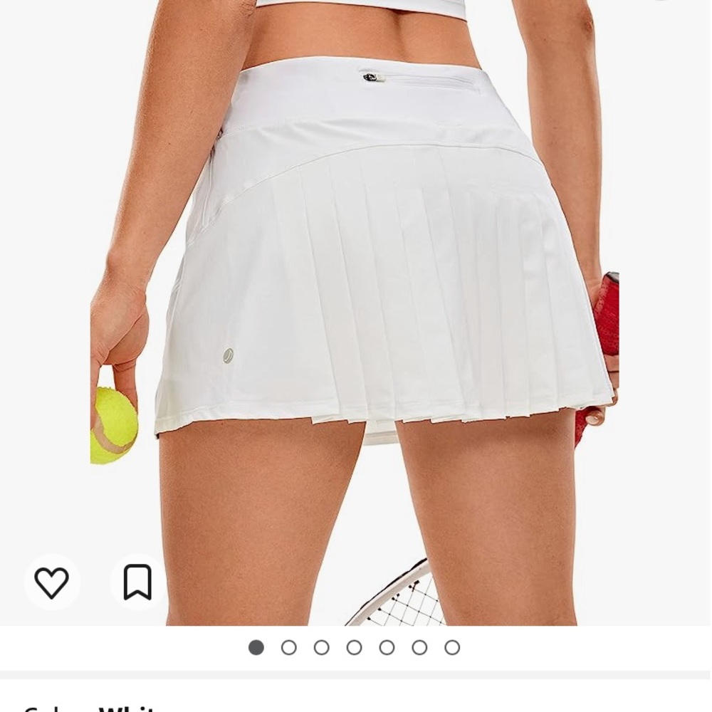 Crz Yoga white tennis skirt 00